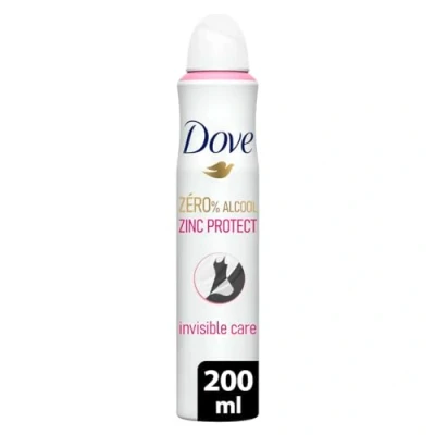 Abbildung von DOVE Deodorant für Damen, Zinc Protect Spray, 0% Alkohol Invisible Care 72 Stunden Geruchsschutz 200 ml