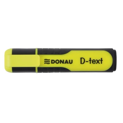 Abbildung von DONAU 7358001PL 11 D Text Textmarker/ Highlighter Textliner Die Ungiftige Tinte, Keilspitze Leuchtfarben Hohe Qualität/ Gummierte Schaftseiten Strichstärke 1 5 mm, Gelb