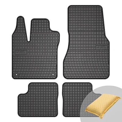 Abbildung von FROGUM EL Toro Gummimatten Ganzjähriges Set von Autofussmatte Auto Fußmatten für Renault Twingo III ab 2014, Smart Forfour II 2014 2020 Beständiges Gummi Material 1,5cm Schutzkante