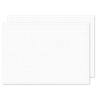 Abbildung von 2er Set Karierte Schreibtischunterlage zum Beschreiben und Skizzieren I DIN A2 40 Blatt Mathematisches Papier Linienstruktur dv1237