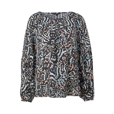 Abbildung von comma Damen 60.2.61.10.100.2120343 Bluse, 99A3 schwarz, 34