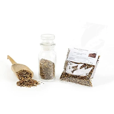 Abbildung von Gewürzter Pfeffer geschrotet, würzige Pfeffermischung, Gewürzpfeffer, bunt, Kräuterpfeffer, Pfefferspezialität, Pepper, Piper nigrum, 20g