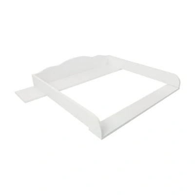 Abbildung von Puckdaddy Linus Wickelaufsatz mit Blende kompatibel IKEA Hemnes Kommoden u.Ä. 108x80x15 cm Wickelauflage aus weißem MDF Holz Premium inkl. Montagematerial zur Wandmontage