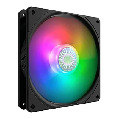 Abbildung von Cooler Master SickleFlow 140 V2 ARGB Gehäuselüfter, Fan mit durchscheinenden Luftstromblättern, 67 CFM, 2,25 mmH2O, 10 bis 27 dBA, Schwarz, mm