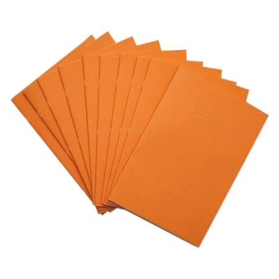 Abbildung von Rhino Schreibheft mit karierten Seiten, 64 7 mm, Format A4, Orange, 10 Stück