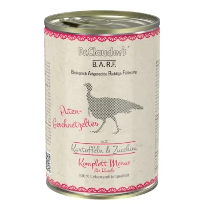 Abbildung von Dr.Clauder ́s B.A.R.F. Komplett Menue Putengeschnetzeltes 400g