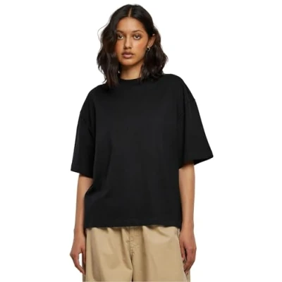 Abbildung von Urban Classics Organic Heavy SLIT Tshirt basic, Damen, Größe: 5XL, Black