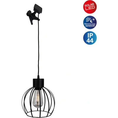 Abbildung von näve LED Pendelleuchte &quot;Solar / schwarz &quot;GRID&quot;&quot;, Inkl. Dämmerungssensor