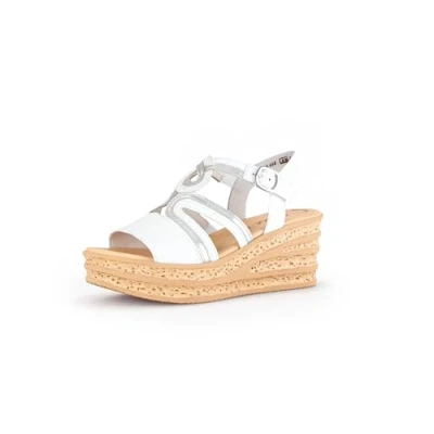 Abbildung von Gabor Plateausandalette, Damen, Größe: 40, Weiss silber Schuhe