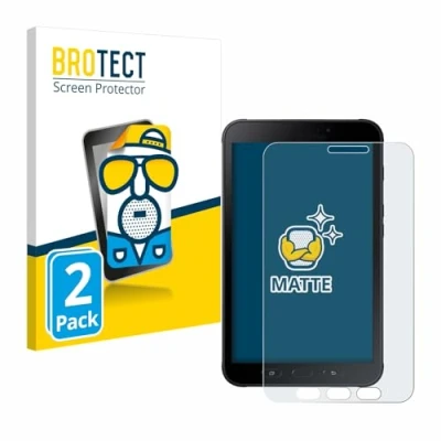 Abbildung von BROTECT Entspiegelungs Schutzfolie für Samsung Galaxy Tab Active 2 SM T395 (2 Stück) Matte Displayschutz Folie, Anti Reflex, Fingerprint
