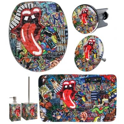 Abbildung von Sanilo Badaccessoire Set &quot;Graffiti&quot;, (Komplett Set, 6 tlg.)