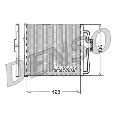 Abbildung von DENSO DCN23009 Klimakondensator ohne Trockner 498x436x16 R 134a 498 RENAULT: Kangoo I