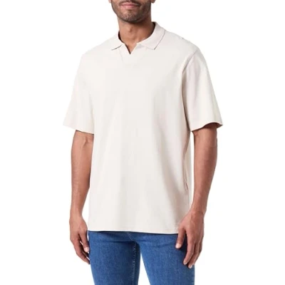 Abbildung von JACK&amp;JONES Herren JCOCOLLECTIVE Label Polo SS Poloshirt, Moonbeam, XL