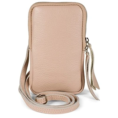 Abbildung von styleBREAKER Mini Bag (1 tlg), Echtleder Handy Umhängetasche