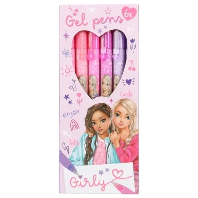 Abbildung von Depesche 12191 TOPModel Girly Gelstifte Set in Pink und Lila, mit 6 Stiften Glitzerfarben zum Schreiben Verzieren