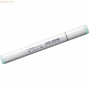 Abbildung von COPIC Sketch Marker Typ B 01, Mint Blue, professioneller Pinselmarker, mit einer Super Brush Spitze und Medium Broad
