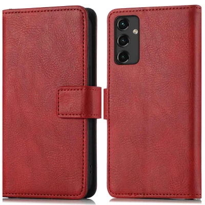 Abbildung von Samsung Galaxy A14 (4G) Hülle Kunstleder iMoshion Klapphülle Handyhülle Rot