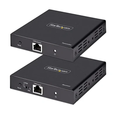 Abbildung von StarTech.com 4K HDMI Extender über CAT5/CAT6 Kabel, 60Hz HDR Video Extender/HDMI Verlängerung bis zu 70m, Ethernet Kabel/auf RJ45, S/PDIF Audio Out, Kit (4K70IC EXTEND HDMI)