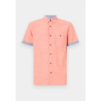 Abbildung von TOM Tailor Structured Slubyarn Shirt Hemd Brick orange, Herren, Größe: Large, orange