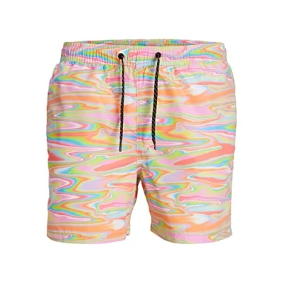 Abbildung von JACK &amp; JONES Men&#039;s JPSTFIJI JJSWIM DIGITAL Badeshorts, Hot Coral, M