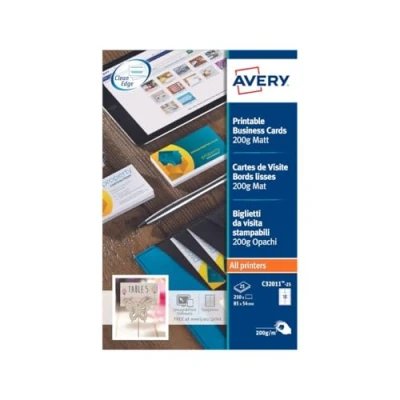 Abbildung von Avery Quick and Clean Visitenkarten (einseitig matt beschichtet)