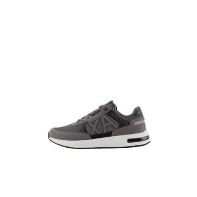 Abbildung von Armani Exchange Herren Dusseldorf Embossed Geometric Motifs Sneaker, Iron+Black, 42 EU