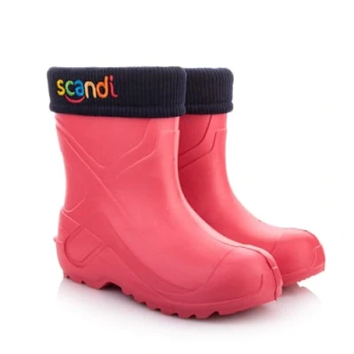 Abbildung von LEMIGO Kinder Warme Leichte Gummistiefel Unisex Gefüttert Filzisolierte Eva Thermo Regenstiefel 763 Scandi 24 37 EU (Rosa/Bunt, 28)