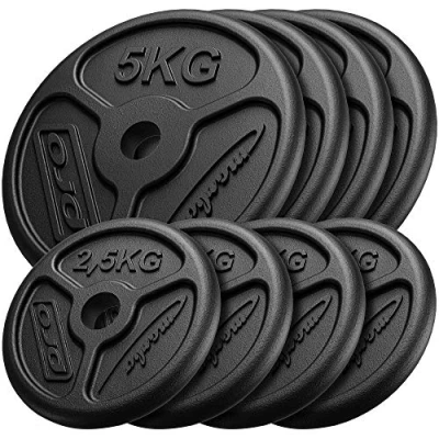 Abbildung von Slim Guss Hantelscheiben Set Gewichte mit ø31 mm Bohrung 30 kg