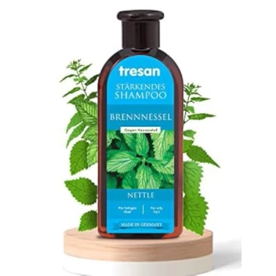 Abbildung von Tresan Brennnessel Stärkendes Shampoo für ölige Haare tägliche Hydratisierung, Entgiftung, Anti Haar Verlust Shampoo, Schuppen &amp; Frizz, keine Parabene und Gluten, 300 ml