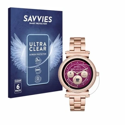 Abbildung von Savvies 6 Stück Schutzfolie für Michael Kors Access Sofie Displayschutz Folie Ultra Transparent