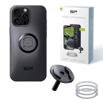 Abbildung von SP CONNECT Micro Stem Bundle SPC+ für iPhone 16 Pro Max Handy Halterung den fahrradlenker Smartphone Fahrrad handyhalter