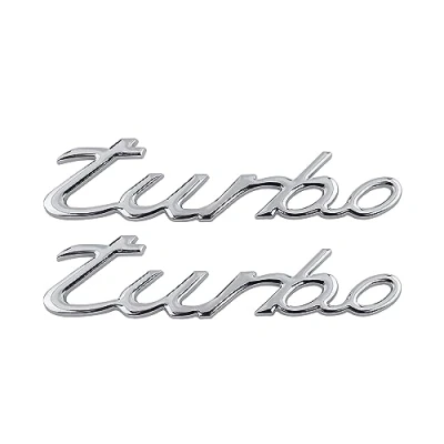Abbildung von Turbo Emblem Auto Abzeichen Universal Styling Aufkleber Logo (Silber)
