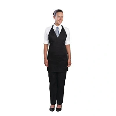 Abbildung von Uniform Works A709 Unisex Tuxedo Schürze, Polycotton, Farbe: Schwarz