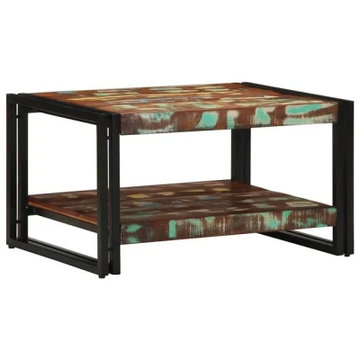 Abbildung von vidaXL Couchtisch Mehrfarbig 70x50x38 cm Altholz Massivholz (1 St)