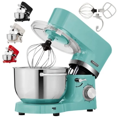 Abbildung von Arebos Küchenmaschine 1500W, Knetmaschine mit 2x Edelstahl Rührschüsseln, Geräuscharm, 1500 W, 5,50 l Schüssel
