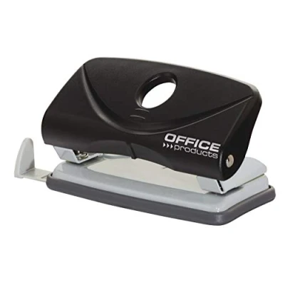 Abbildung von OFFICER PRODUCTS 18051111 05 Locher/bis 10 Blätter/Mechanismus und Gehäuse aus Metall/Kunststoffarm (ABS)/ Farbe: schwarz/Rutschfeste Kunstsoffkappe für den Boden