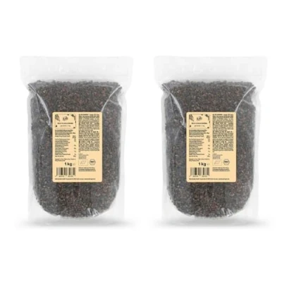 Abbildung von KoRo Bio Kakaonibs 2 x 1 kg Geschälte, geröstete Kakaobohnen Herb schokoladiger Geschmack Reich an Ballaststoffen