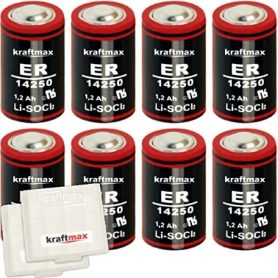 Abbildung von kraftmax 8X LS 14250 1/2 AA / Mignon Lithium 3,6V Batterie Batterie, (1 St)
