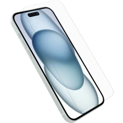 Abbildung von OtterBox Premium Glass Displayschutz für iPhone 15, gehärtetes Glas, hervorragender Kratzschutz, übersteht Stürze bis zu 0,9m, antimikrobieller Schutz, Keine Einzelhandelsverpackung