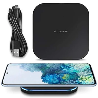 Abbildung von QI Induktive Ladestation 10W kompatibel mit Samsung Galaxy S24 S23 S22 S21 S20 Plus Ultra FE Wireless Charger Kabelloses Universal Schnellladegerät