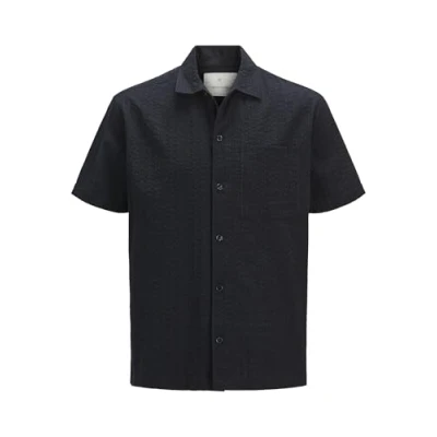 Abbildung von Jack &amp; Jones Premium Jprcceaston Seersucker Hemd, Herren, Größe: XS, Black beauty