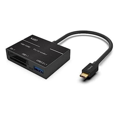 Abbildung von Yunseity XQD Kartenleser, USB C 3.0 Port, XQD/SD Speicherkartenleser Typ für SD(HC), G Serie, Lexar Mark Card, Windows/OS