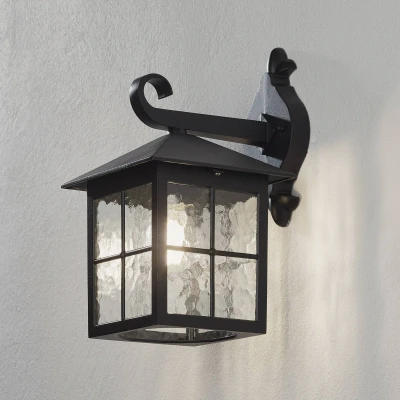 Abbildung von Elstead Lighting BL18 BLACK Aussenwandleuchte Winchester E27 100W Cast Aluminium, Glas; schwarz H:33,5 L:23,7 B:18,5