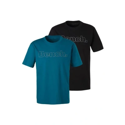 Abbildung von Bench 2 PACK Tshirt print, Herren, Größe: Large, Petrol/schwarz