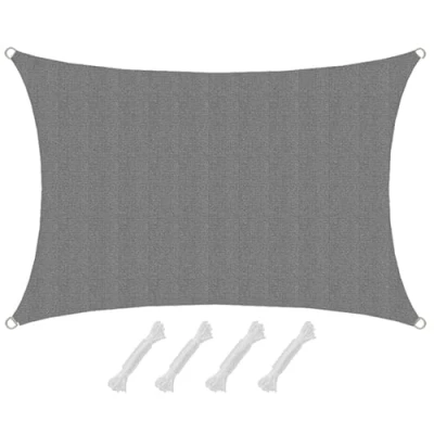 Abbildung von AMANKA Sonnensegel UV Wasserdurchlässig 1x2 Viereckig, Sonnenschutz Garten Terrasse