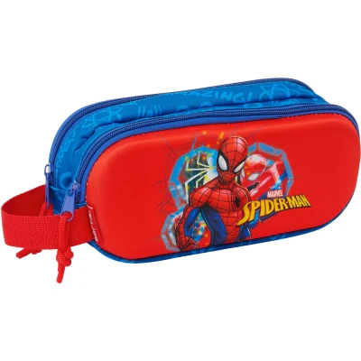 Abbildung von Spidey and His Amazing Friends 3D Doppel Federmäppchen, Blau