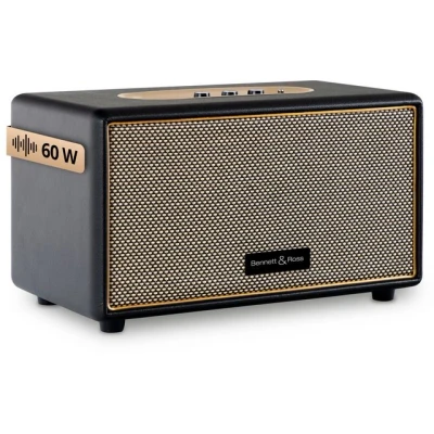 Abbildung von Bennett &amp; Ross BB 860 Blackmore Stereoanlage (60 W, Retro Bluetooth Lautsprecher in Lederoptik)