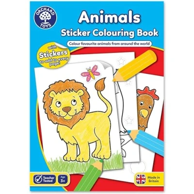 Abbildung von Orchard Toys Animals Colouring and Activity Book, Educational Book for Preschoolers, Kids Age 3+, Ideal Parties