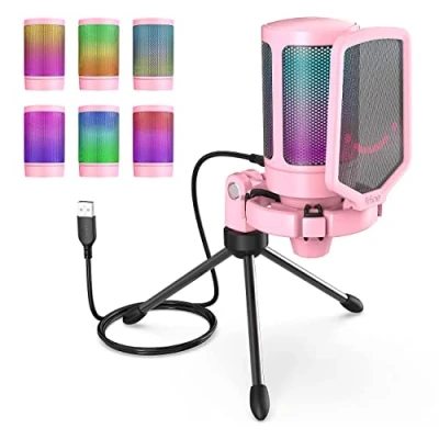 Abbildung von FIFINE Mikrofon USB Streaming RGB Kondensator Gaming