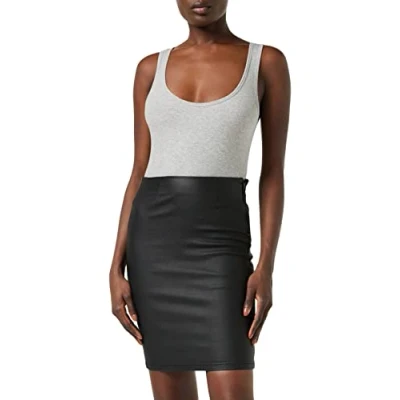 Abbildung von PIECES Damen Pcparo Hw Coated Skirt/Noos Bc, Schwarz, M